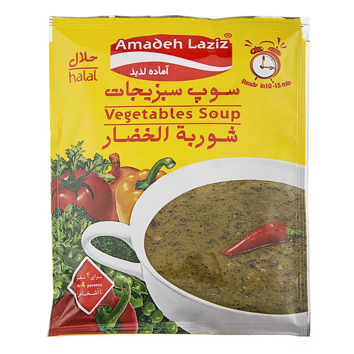 سوپ سبزیجات 65 گرمی آماده‌لذیذ